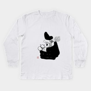 Jigong Drinking Kids Long Sleeve T-Shirt